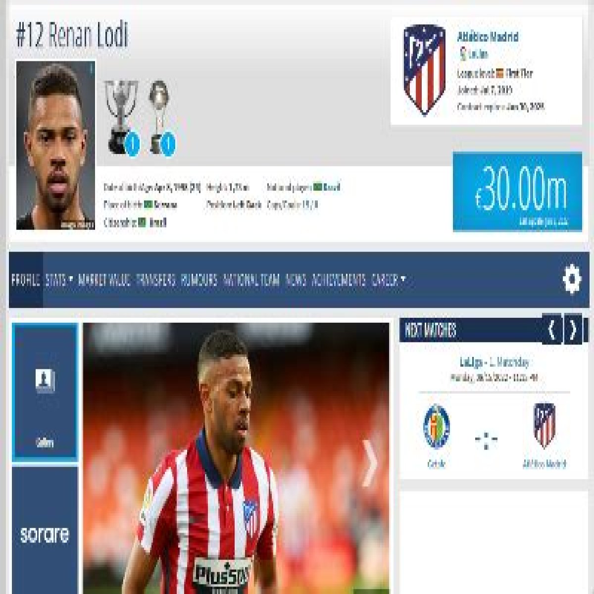 Athletico Madrid Left-back Renan Lodi's Biography, Age, Family, Wife, Contract, Net Worth, Salary, Earnings, Children and Transfer