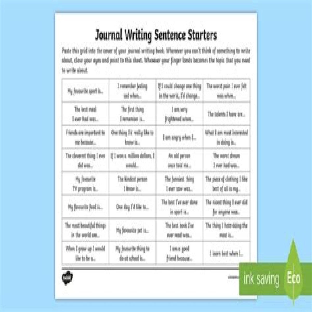 Diary starter?