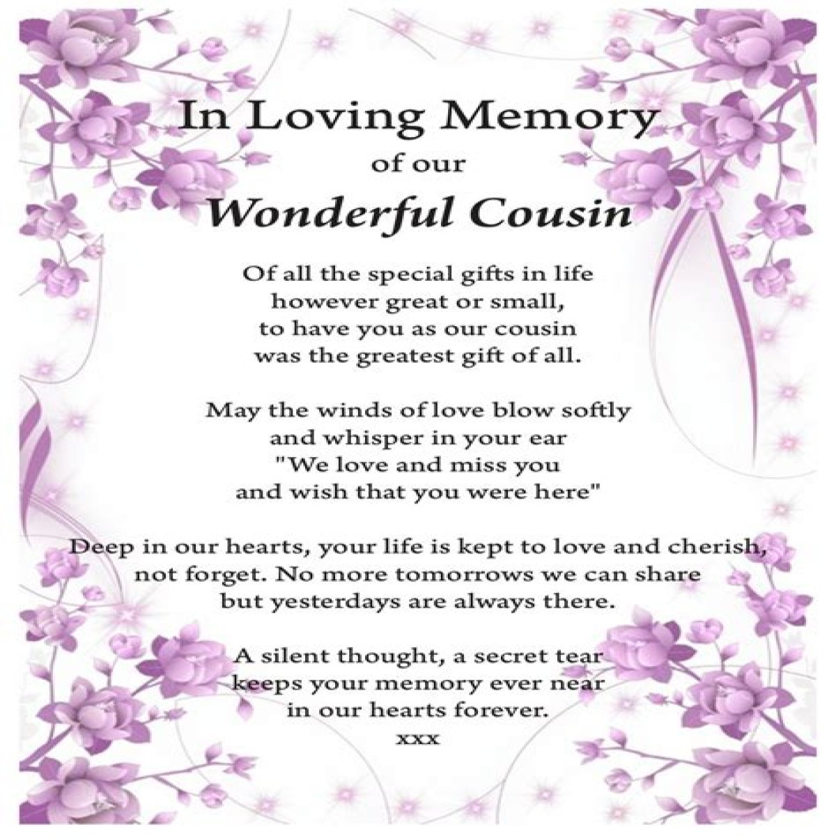 Discover The Healing Power Of Loss Of A Cousin Poems: Insights And Solace