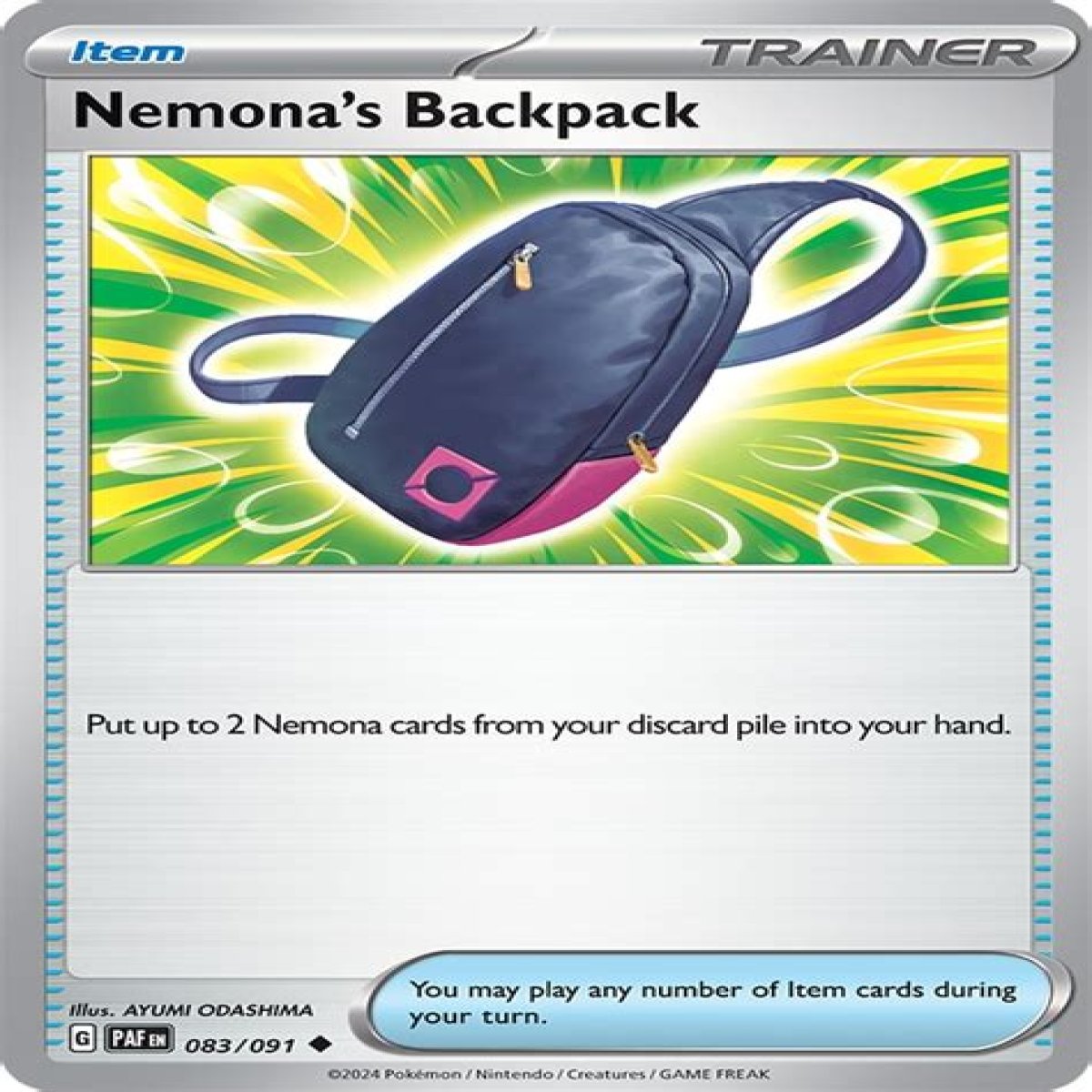 Nemona's Backpack (Paldean Fates 83)