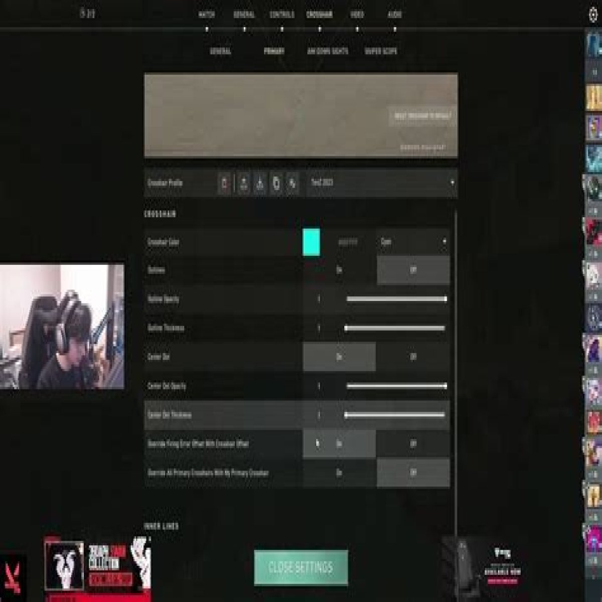 TenZ’s settings, keybinds, and crosshair for VALORANT